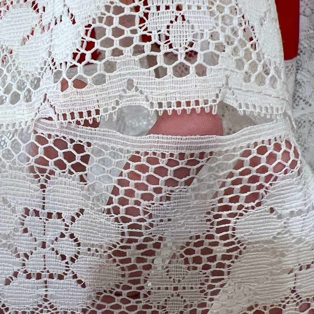 Handmade Vintage Lace Colorful Patchwork Overlay Skirt Boho Festival - Picture 15 of 15